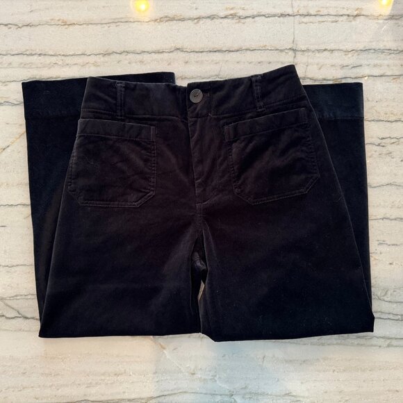 Colette Velvet Crop Wide-Leg Pants by Maeve Size 27P - Picture 11 of 14